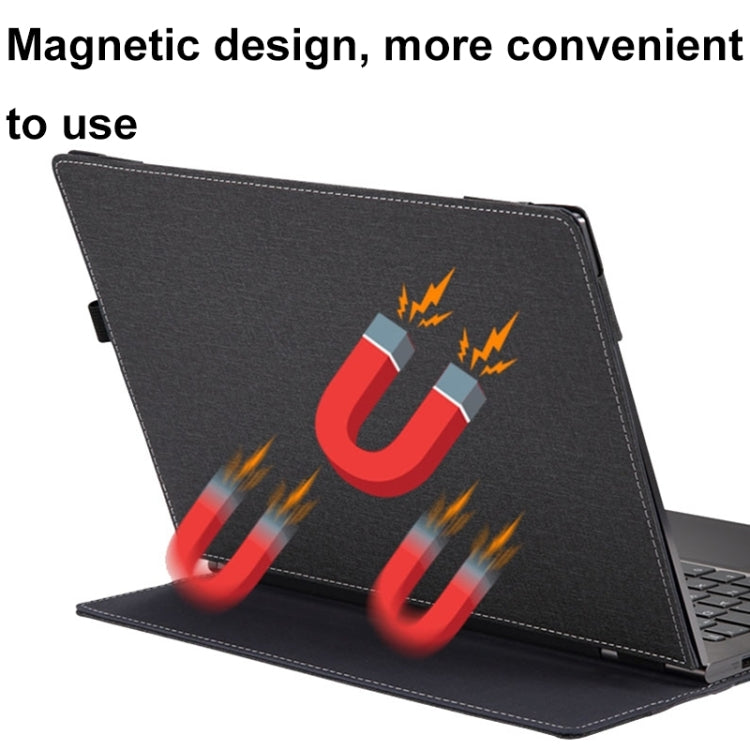 Vivolux | Für Samsung Galaxy Book 3 360 13,3 Zoll Leder Laptop Anti-Fall Schutzhülle mit Ständer (Schwarz)