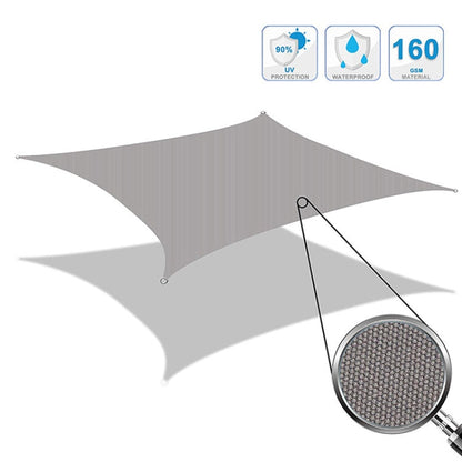 Vivolux | Outdoor Garten Sonnensegel wasserdicht Anti-UV Pavillon, Größe: 3m x 3m (Schwarz)