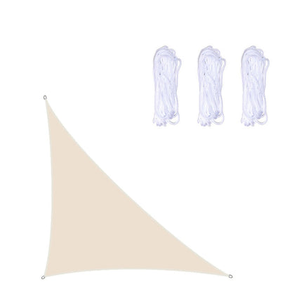 Vivolux | Dreieckiger Outdoor-Garten-Sonnensegel wasserdicht UV-beständig, Größe: 3m x 4m x 5m (Beige)