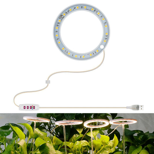 Vivolux | LED Pflanzenwachstumslampe Vollspektrale intelligente Zeitschaltuhr Innenfülllicht Ring Pflanzenlampe, Leistung: Ein Kopf(Sonnenschein)