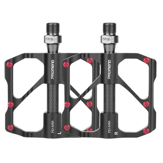 Vivolux | PD-M86C  1 Paar PROMEND Fahrrad Rennrad Mountainbike 3 Palin Carbonfaser Lager Pedal (Schwarz)