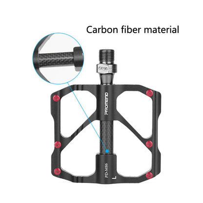 Vivolux | PD-M86C  1 Paar PROMEND Fahrrad Rennrad Mountainbike 3 Palin Carbonfaser Lager Pedal (Schwarz)