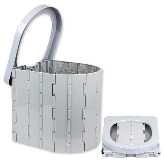 Vivolux | Auto-Toilette Integrierte Tragbare Klapptoilette Selbstfahrende Tour Outdoor Camping Toilette (Hellgrau)