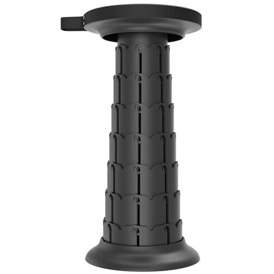 Vivolux | Outdoor Tragbar Lotus Erhöht Klapp-Teleskop-Hocker (Schwarz)