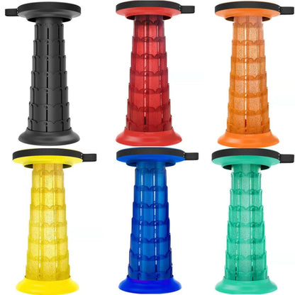 Vivolux | Outdoor Tragbar Lotus Erhöht Klapp-Teleskop-Hocker (Schwarz)