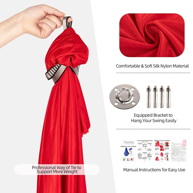 Vivolux | Kinder Elastische Hängematte Indoor Outdoor Schaukel, Größe: 1.5x2.8m (Rot)