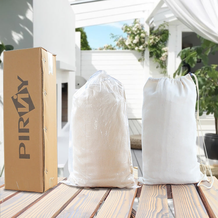 Vivolux | 200x150cm Doppel Outdoor Camping Fransen Canvas Hängematte mit Stock(Weiß)