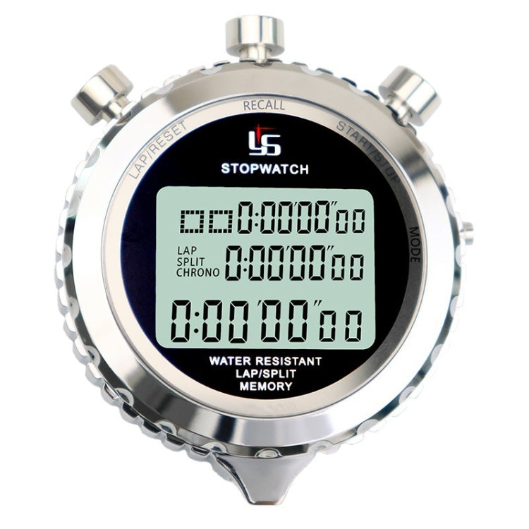 Vivolux | YS Metall Stoppuhr 3 Reihen Anzeige Lauftraining Elektronische Timer, Stil: YS-510 10 Erinnerungen