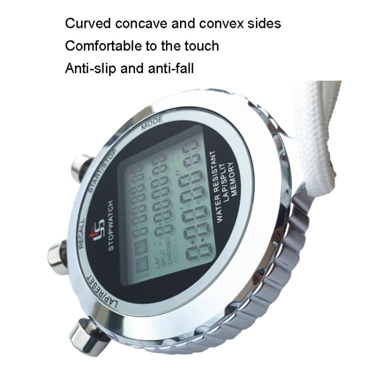 Vivolux | YS Metall Stoppuhr 3 Reihen Anzeige Lauftraining Elektronische Timer, Stil: YS-510 10 Erinnerungen