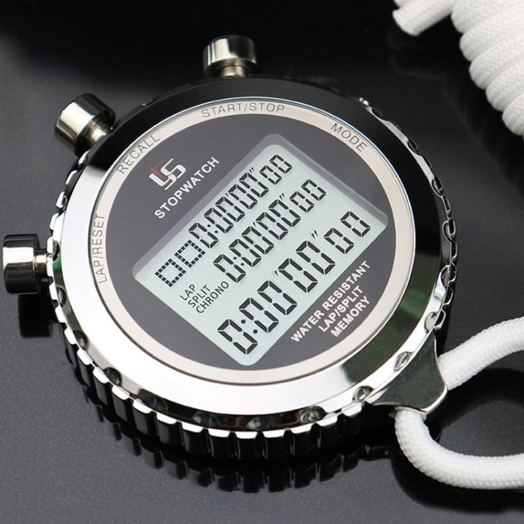 Vivolux | YS Metall Stoppuhr 3 Reihen Anzeige Lauftraining Elektronische Timer, Stil: YS-510 10 Erinnerungen