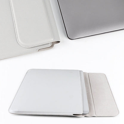 Vivolux | PU08DZ Leder Laptop Innenfach Tasche mit Standfunktion, Größe: 14,1-15,4 Zoll (Saphirblau)