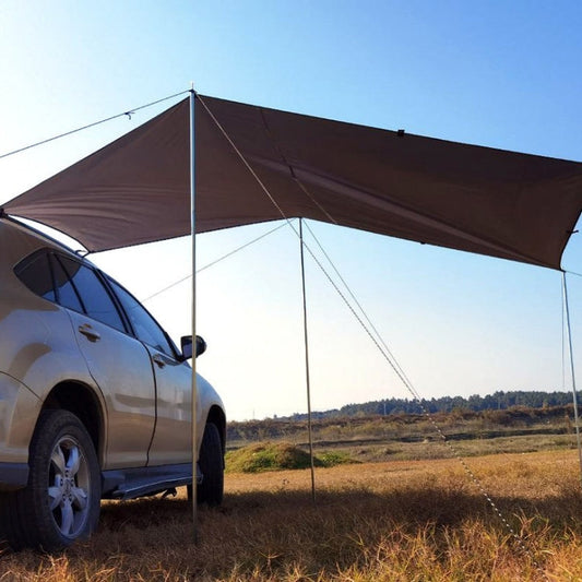 Vivolux | Outdoor-Picknick-Campingzelt An Der Seite Des Autos Regenfeste Markise 300x150cm (Dunkelgrau)