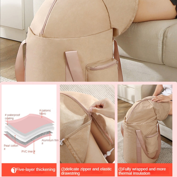 Vivolux | Faltbarer Fußbad-Eimer Knie-Fußbad tragbare Badtasche für Reisen Camping (Grau Pink)