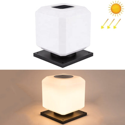 Vivolux | 003 Solar Square Outdoor Postlicht LED Wasserdichte Wandleuchten, Größe: 30cm (Warme Licht)