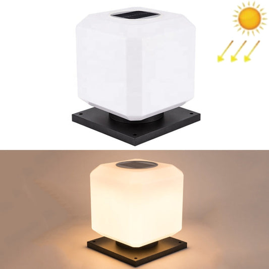 Vivolux | 003 Solar Square Outdoor Postlicht LED Wasserdichte Wandleuchten, Größe: 30cm (Warme Licht)