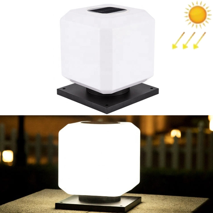 Vivolux | 003 Solar Square Outdoor Post Light LED Wasserdichte Wandleuchten, Größe: 20cm (Weißes Licht)