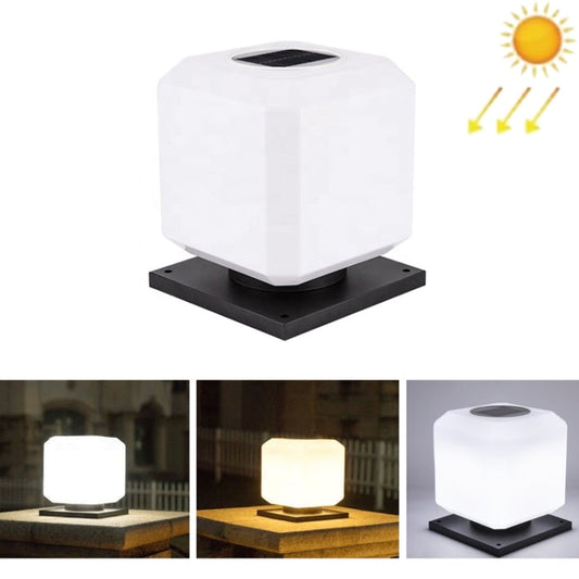 Vivolux | 003 Solar Square Outdoor Post Light LED Wasserdichte Wandleuchten, Größe: 20 cm (Tricolor Light)