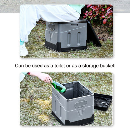 Vivolux | Auto Faltbare tragbare Toilette Outdoor Notfall Mobile Toilette (Dunkelgrau)