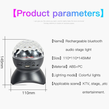 Vivolux | Home LED Magic Ball Lichter Bounce Ambient Lampen Raum Sound Lichter Bälle, Farbe: Lade Modell Schwarz (RGB Farbige 5W)