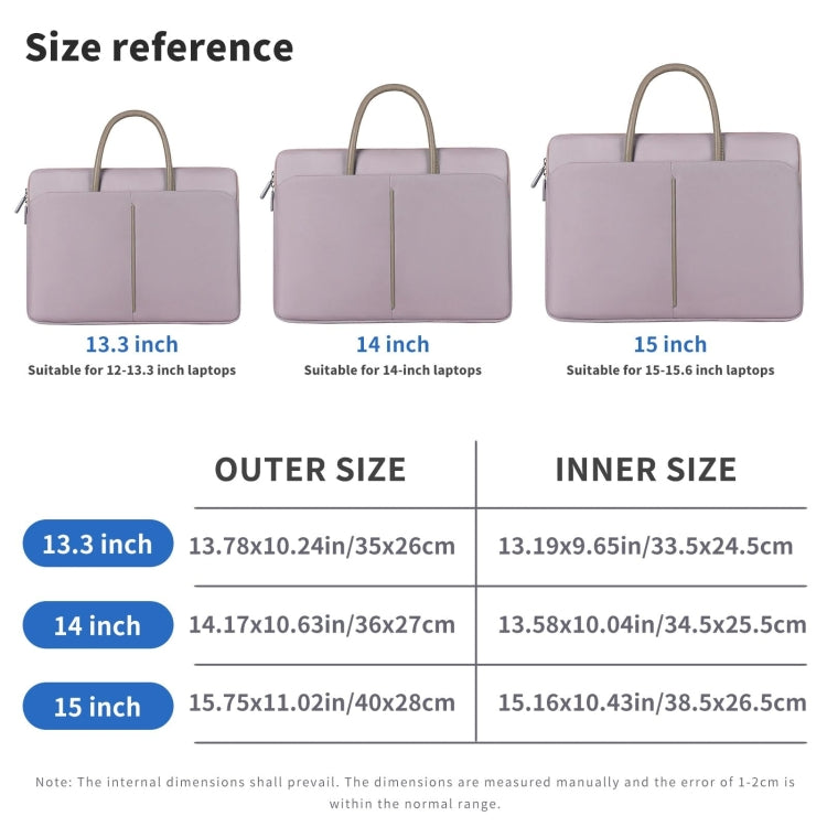 Vivolux | 14 -14.6 Zoll Oxford Stoff Laptop Tasche Herren Damen Aktentasche mit PU Griff (Grau Grün)