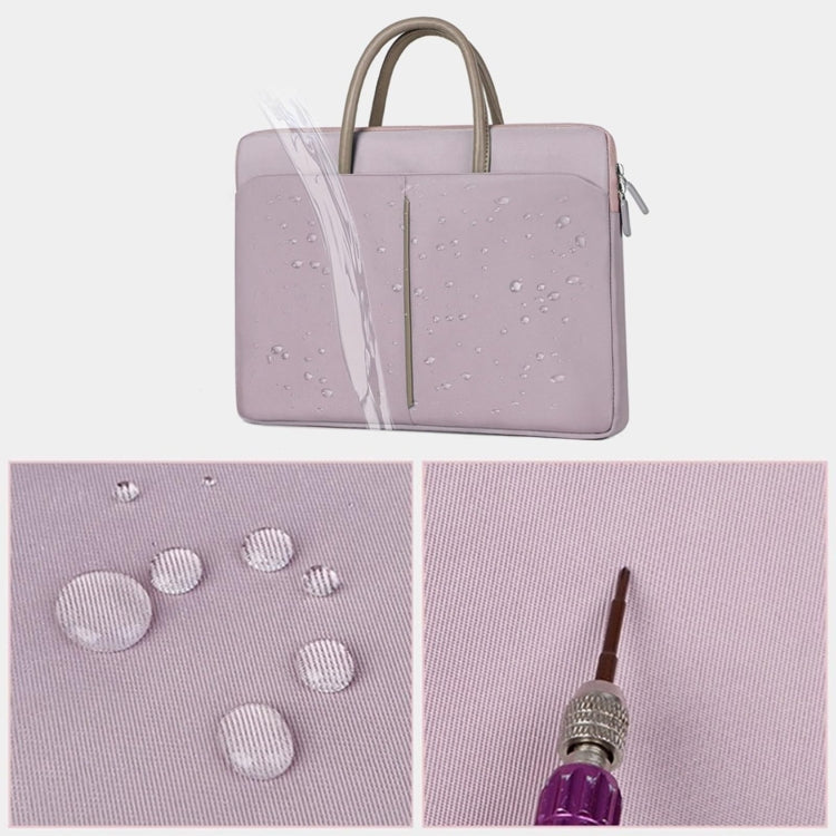 Vivolux | 14 -14.6 Zoll Oxford Stoff Laptop Tasche Herren Damen Aktentasche mit PU Griff (Grau Grün)