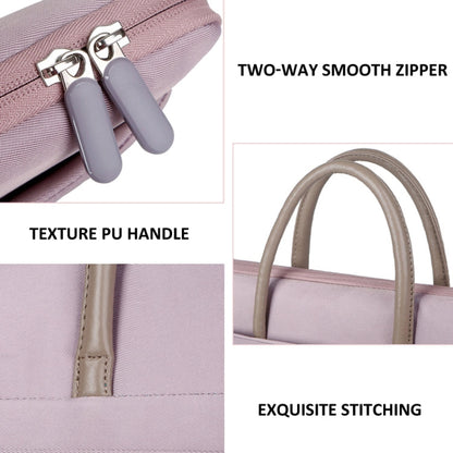 Vivolux | 14 -14.6 Zoll Oxford Stoff Laptop Tasche Herren Damen Aktentasche mit PU Griff (Grau Grün)