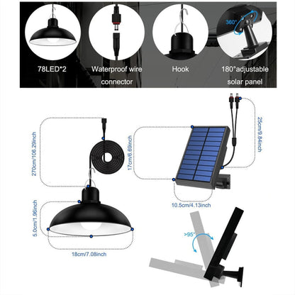 Vivolux | IP65 Wasserdichtes Außen Solar LED Glühbirne Kronleuchter Innenleuchten, Spezifikation: Einfache weiße Licht mit Fernbedienung