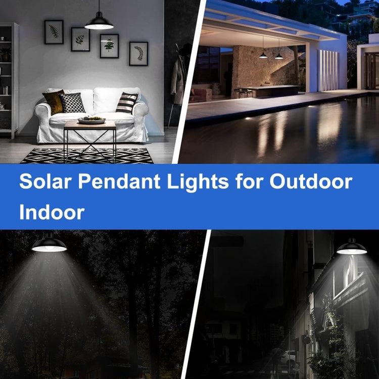 Vivolux | IP65 Wasserdichtes Outdoor Solar LED Pendelleuchte Innenbeleuchtung, Spezifikation: Doppeltes Weißlicht mit Fernbedienung
