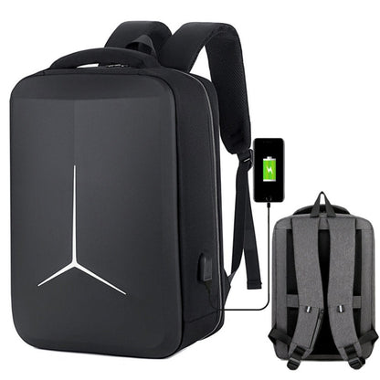 Vivolux | 15 Zoll Multifunktionale Wasserdichte Business Sport Laptop Rucksack mit USB-Port (Schwarz)