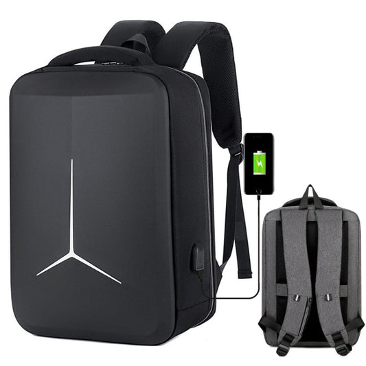 Vivolux | 15 Zoll Multifunktionale Wasserdichte Business Sport Laptop Rucksack mit USB-Port (Schwarz)