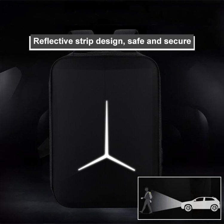 Vivolux | 15 Zoll Multifunktionale Wasserdichte Business Sport Laptop Rucksack mit USB-Port (Schwarz)