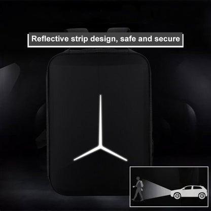 Vivolux | 15 Zoll Multifunktionale Wasserdichte Business Sport Laptop Rucksack mit USB-Port (Schwarz)