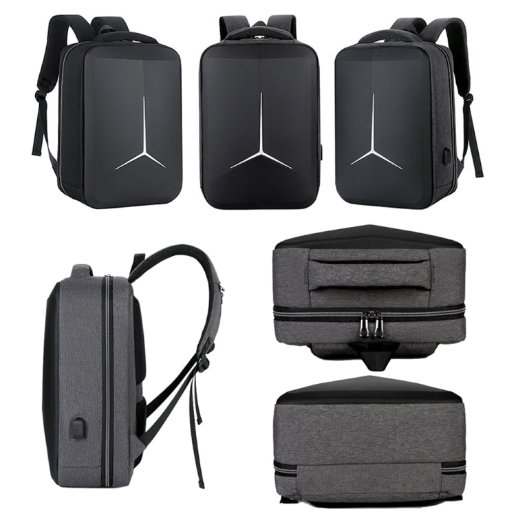Vivolux | 15 Zoll Multifunktionale Wasserdichte Business Sport Laptop Rucksack mit USB-Port (Schwarz)