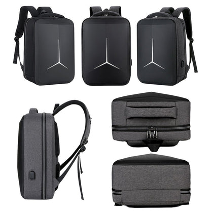 Vivolux | 15 Zoll Multifunktionale Wasserdichte Business Sport Laptop Rucksack mit USB-Port (Schwarz)