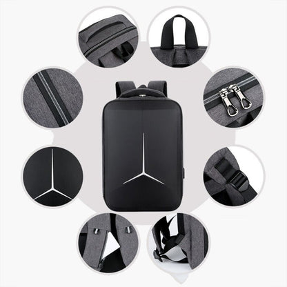 Vivolux | 15 Zoll Multifunktionale Wasserdichte Business Sport Laptop Rucksack mit USB-Port (Schwarz)