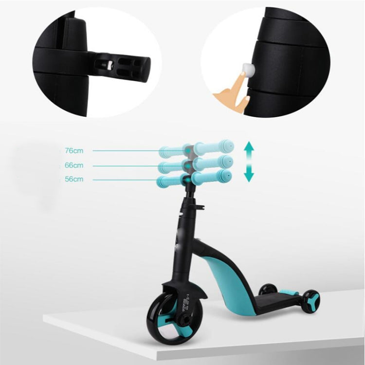 Vivolux | nadle Faltbares Dreirädriges Drei-Modus Gleichgewicht Fahrrad Kinder Roller (Blau)