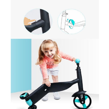 Vivolux | nadle Faltbares Dreirädriges Drei-Modus Gleichgewicht Fahrrad Kinder Roller (Blau)