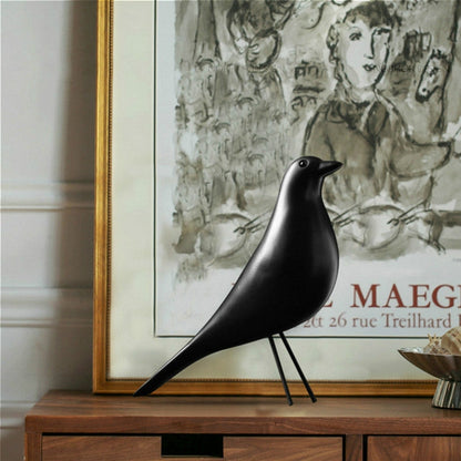 Vivolux | Resin Craft Vogel Figurine Büro Ornamente Heim Dekoration Zubehör (Schwarz)