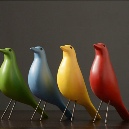Vivolux | Resin Craft Vogel Figurine Büro Ornamente Heim Dekoration Zubehör (Schwarz)
