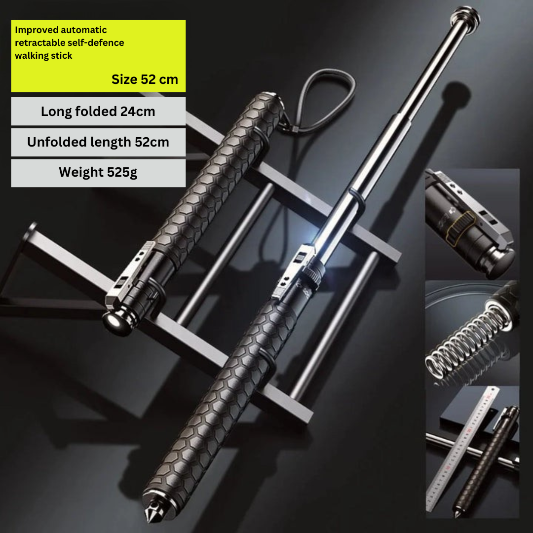 Vivolux | Automatischer Wandern Gehstock Sicherheits Trekkingstock mit LED-Licht