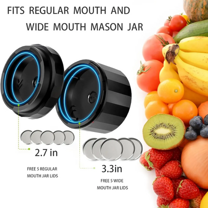 Vivolux | Elektrisches Mason Jar Vakuumierer Set - Bewahre Frische Schnell!
