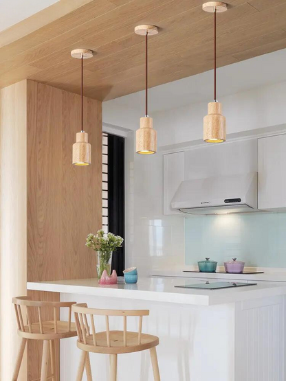 Vivolux | Skandinavische Holz Hängeleuchte – Minimalistisches Design für Wohnzimmer und Schlafzimmer | Natürlicher Holzlook