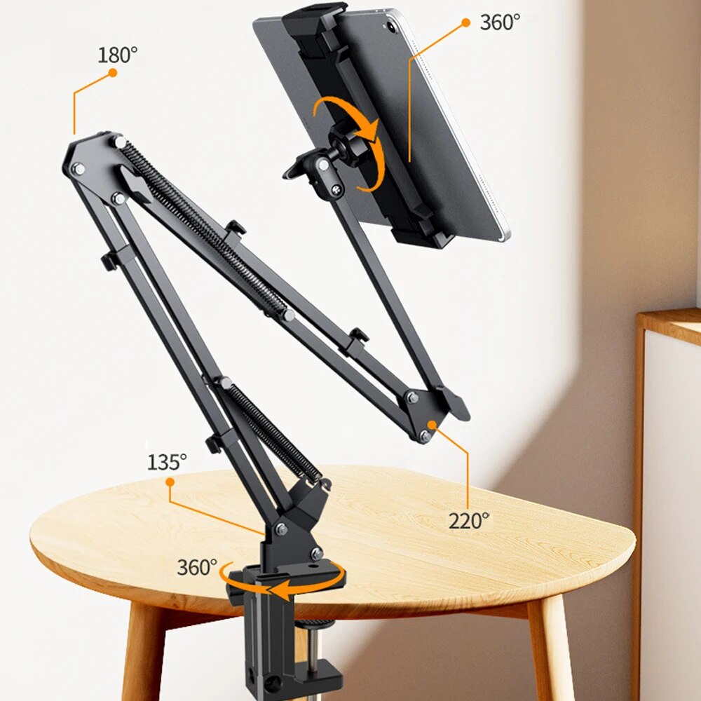 Vivolux | Tablet-Halterung – FlexiMount – 360° drehbar – verstellbare Halterung