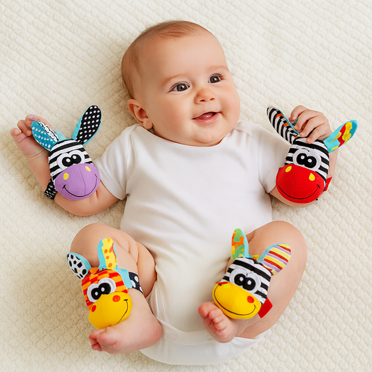 Vivolux | Baby Sensory Rasseln Weiches Stoffspielzeug-Set