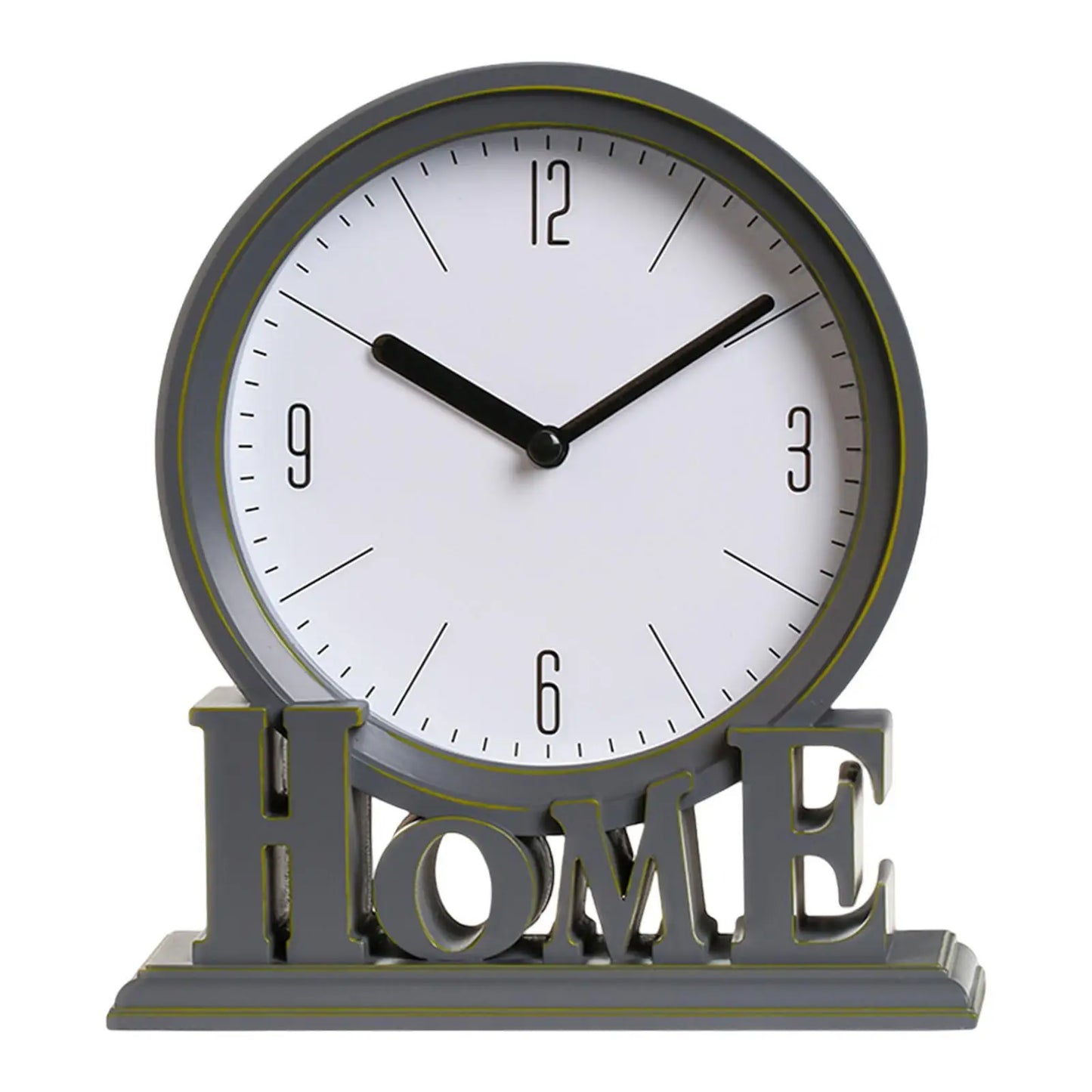 Vivolux | Vintage Schreibtischuhr – Stille Uhr – Zuhause – Tischuhr – Dekorativ – 18,5 x 6 x 20,6 cm