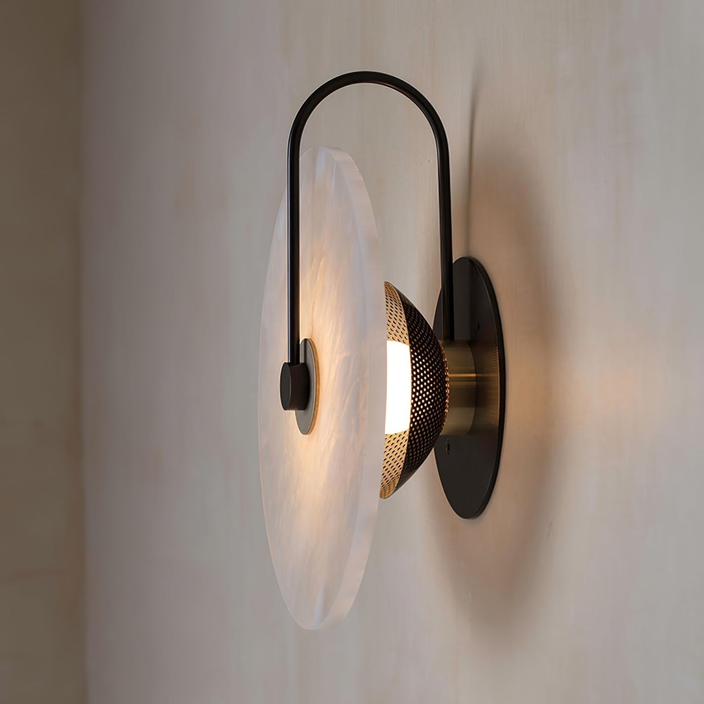 Vivolux | Weiße Alabaster-Wandlampe