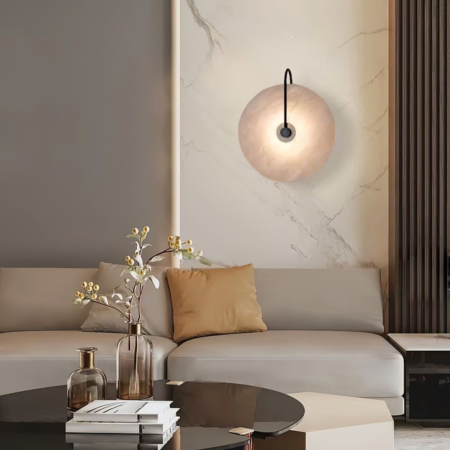 Vivolux | Weiße Alabaster-Wandlampe