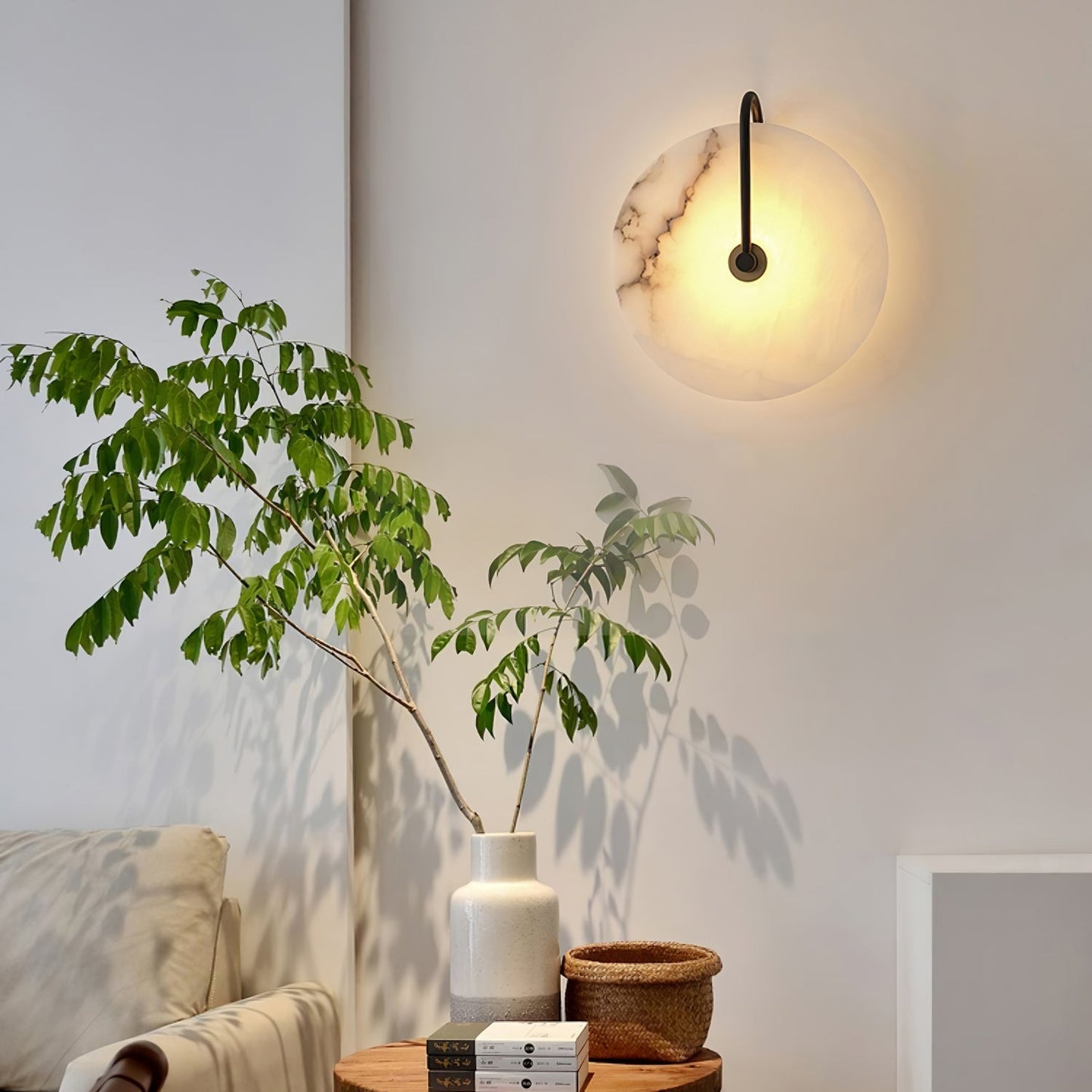 Vivolux | Weiße Alabaster-Wandlampe