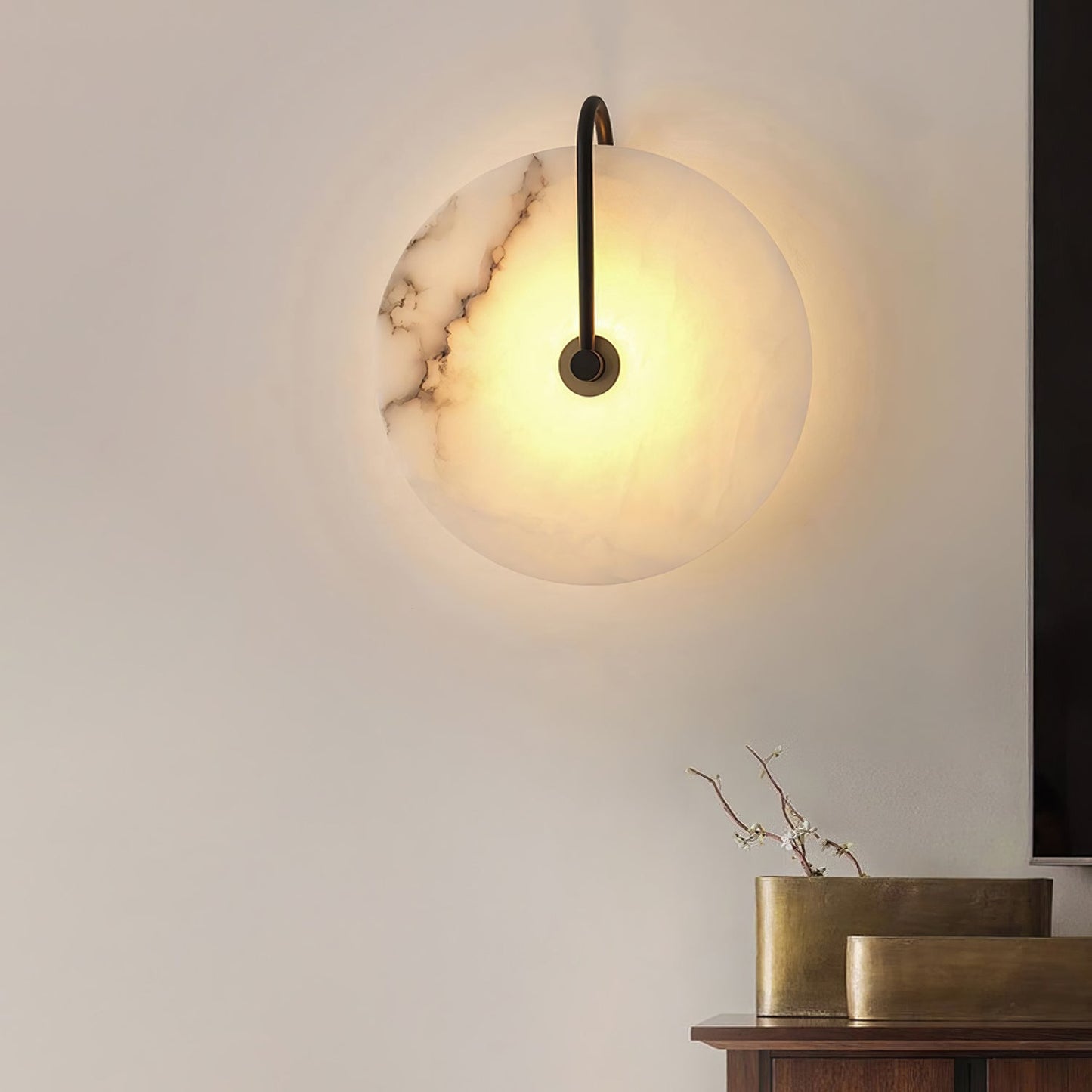 Vivolux | Weiße Alabaster-Wandlampe