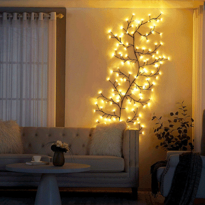 Vivolux | Wine LED Weingarten-Lichterkette – 144 flexible LEDs mit 8 Modi für Innen- und Außenbereich